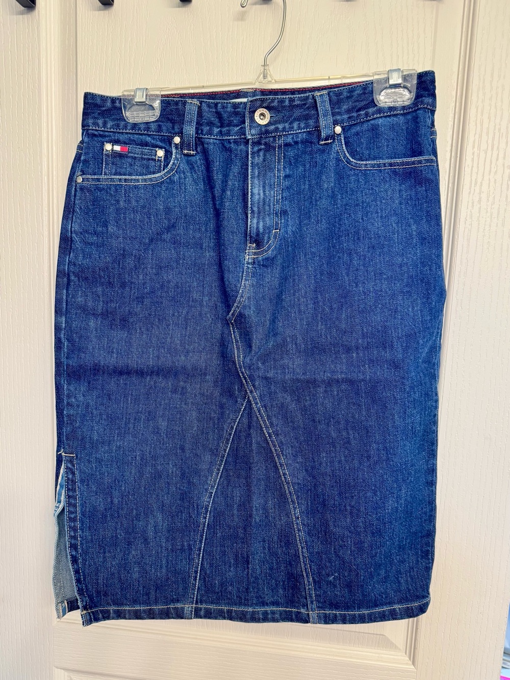 Tommy Hilfiger Dark Blue Denim Pencil Skirt